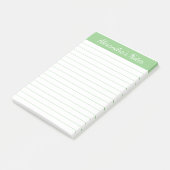 Post-it® Simple élégante Sage Chic Script Linked Personnali (Incliné)