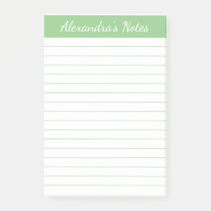 Post-it® Simple élégante Sage Chic Script Linked Personnali
