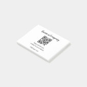 Post-it® Simple entreprise site web code-barres QR ajouter  (Incliné)