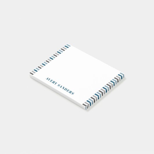 Post-it® Simple et moderne Gris Bleu (Incliné)