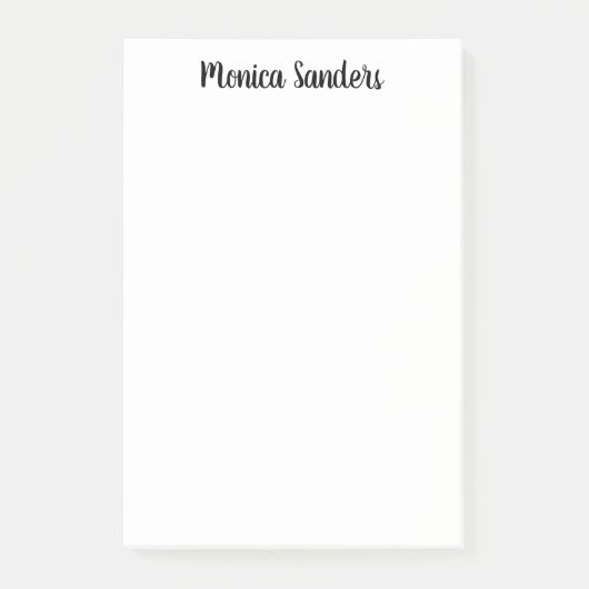 Post-it® Simple Feminine Girl Moderne Chic Script noir (Devant)