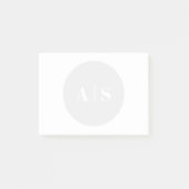 Post-it® Simple filigrane Monogramme (Devant)