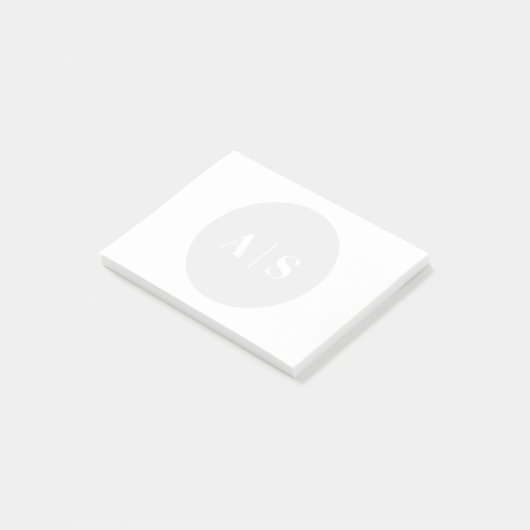 Post-it® Simple filigrane Monogramme (Incliné)