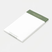 Post-it® Simple Forest Green Linen Gold Typography (Incliné)