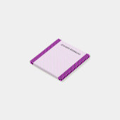 Post-it® Simple Fuchsia & Black Stripes Motif + Name Note (Incliné)