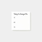 Post-it® Simple Gratitude blanche et noire (Devant)