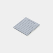 Post-it® Simple gris acier et charbon Ajouter un nom ligné (Incliné)