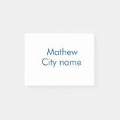 Post-it® simple lettre initiale monogramme ajouter votre no (Devant)