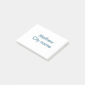 Post-it® simple lettre initiale monogramme ajouter votre no (Incliné)