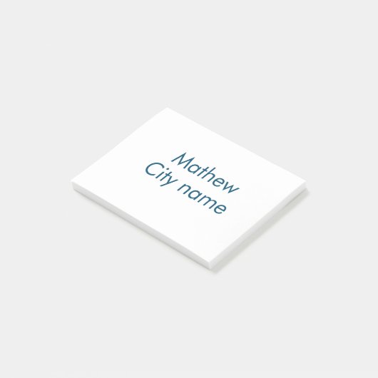 Post-it® simple lettre initiale monogramme ajouter votre no (Incliné)