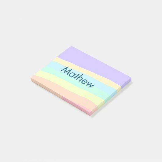 Post-it® simple lettre initiale monogramme ajouter votre no (Incliné)