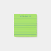 Post-it® Simple Lime & Blue Ajouter un nom Lined (Devant)