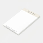 Post-it® Simple lin beige clair Typographie noire (Incliné)