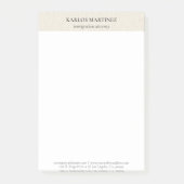 Post-it® Simple lin beige clair Typographie noire (Devant)