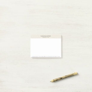 Post-it® Simple lin beige typographie noire