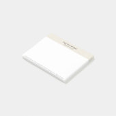 Post-it® Simple lin beige typographie noire (Incliné)