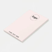 Post-it® Simple Logo Texte Professionnel Promotionnel Blush (Incliné)
