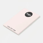 Post-it® Simple Logo Texte Professionnel Promotionnel Blush (Incliné)