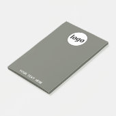 Post-it® Simple Logo Texte Professionnel Promotionnel Sage (Incliné)