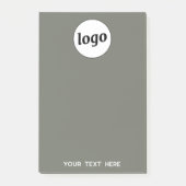 Post-it® Simple Logo Texte Professionnel Promotionnel Sage (Devant)