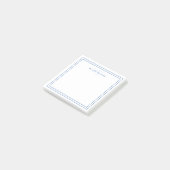 Post-it® Simple Marine Bleu Minimaliste Monogramme Deux Fro (Incliné)