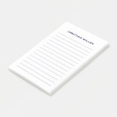 Post-it® Simple Marine Linked Personnalisé 4x6 (Incliné)