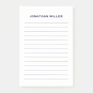 Post-it® Simple Marine Linked Personnalisé 4x6