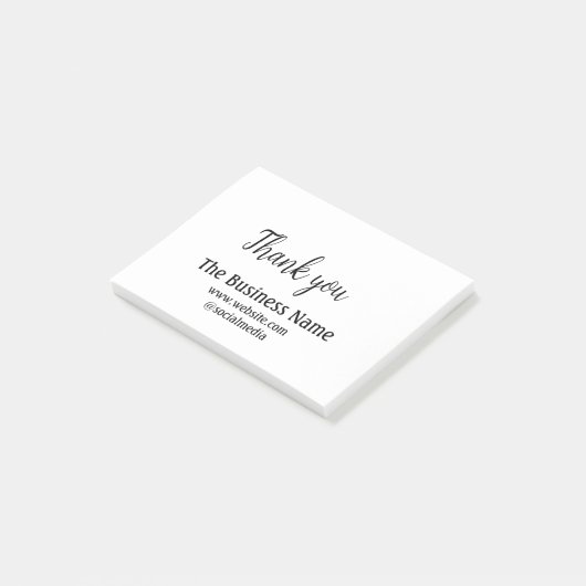 Post-it® Simple merci d'ajouter des détails de nom d'entrep (Incliné)