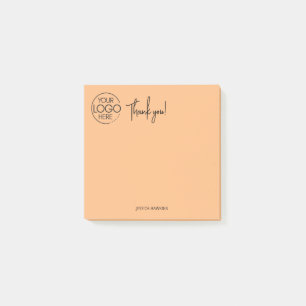 Post-it® Simple Merci de papeterie personnelle Pale Orange