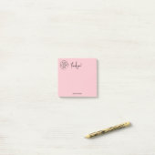 Post-it® Simple Merci de papeterie personnelle rose (Sur un bureau)