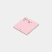 Post-it® Simple Merci de papeterie personnelle rose (Incliné)