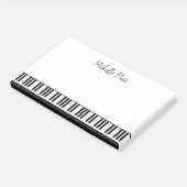 Post-it® Simple mignon musical noir blanc clavier de piano (Incliné)