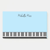 Post-it® Simple mignon musical Piano Clavier Pale Bleu (Devant)