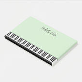 Post-it® Simple mignon Musical Piano Clavier Pale Vert (Incliné)
