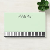 Post-it® Simple mignon Musical Piano Clavier Pale Vert (Bureau)