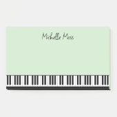 Post-it® Simple mignon Musical Piano Clavier Pale Vert (Devant)