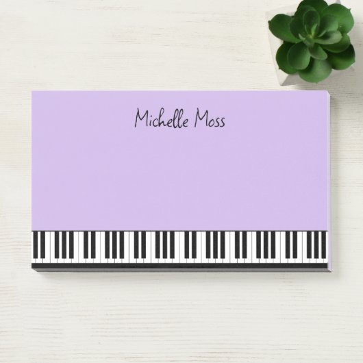 Post-it® Simple mignon musical Piano Clavier Pale violet (Bureau)