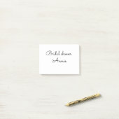 Post-it® simple minimal add your name text bridal shower  t (Sur un bureau)