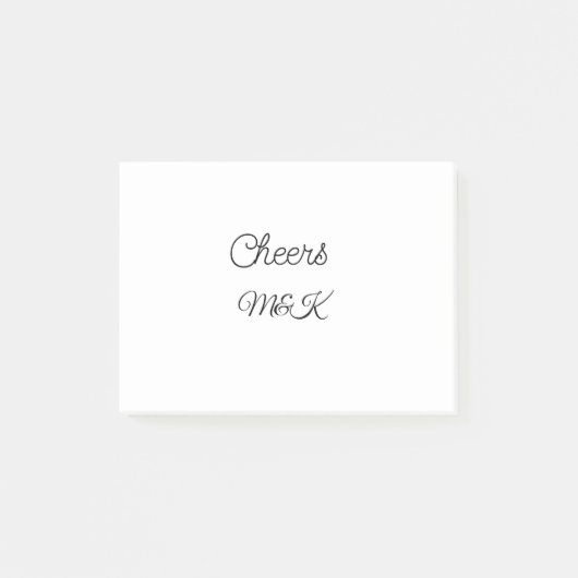 Post-it® Simple minimal ajouter nom acclamations couple nom (Devant)