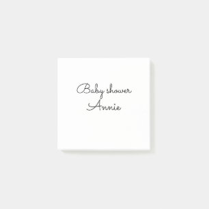 Post-it® simple minimal ajoutez votre nom texte baby shower