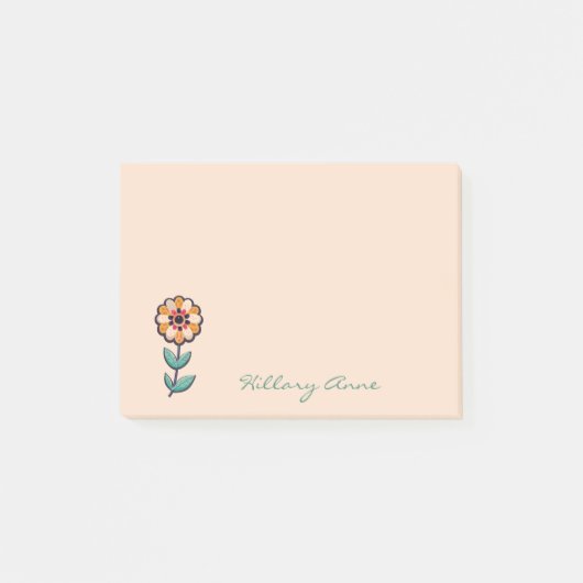 Post-it® Simple Minimal Cute Floral Moderne Tendance (Devant)