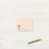 Post-it® Simple Minimal Cute Floral Moderne Tendance (Sur un bureau)