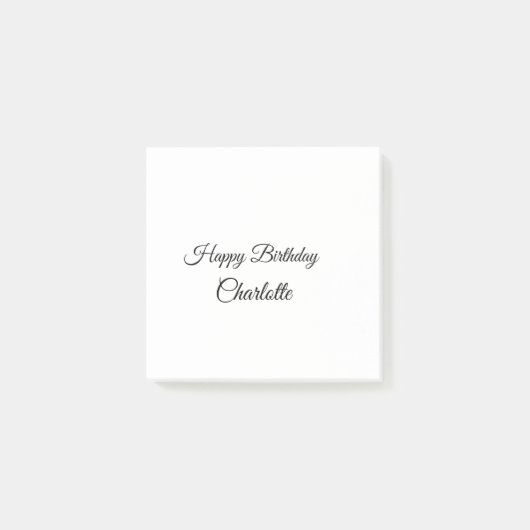 Post-it® SIMPLE MINIMAL.CUTIE AJOUTER NOM BÉBÉ joyeux anniv (Devant)