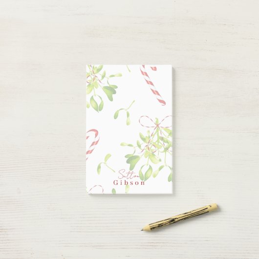 Post-it® Simple Minimal Joli Vacances Verdure (Sur un bureau)