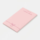 Post-it® Simple Minimal Moderne Rose Bow Tendance (Incliné)
