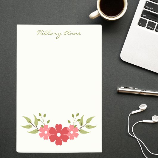 Post-it® Simple Minimal Red & Pink Classy Elegant Floral