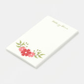Post-it® Simple Minimal Rouge & Rose Floral Élégant Classiq (Incliné)
