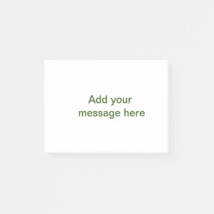 Post-it® Simple minimal vert ajoutez votre texte nom photo