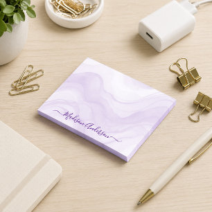 Post-it® Simple Minimaliste Aquarelle Lavande Personnalisée