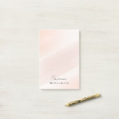 Post-it® Simple minimaliste et élégant rose pâle (Sur un bureau)